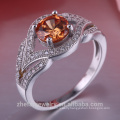 New Model Wedding hot Design Crystal white AAA zircon 925 silver Rings Jewelry No nickel Lead-free No chrome